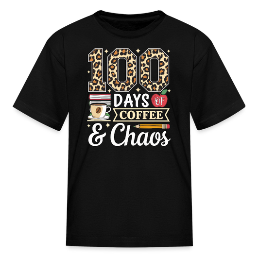 Coffee Lover Teacher Shirt 100 days of school T-shirt - black