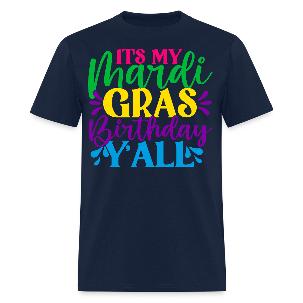 New Orleans Birthday Celebration Mardi Gras Birthday T-shirt - navy