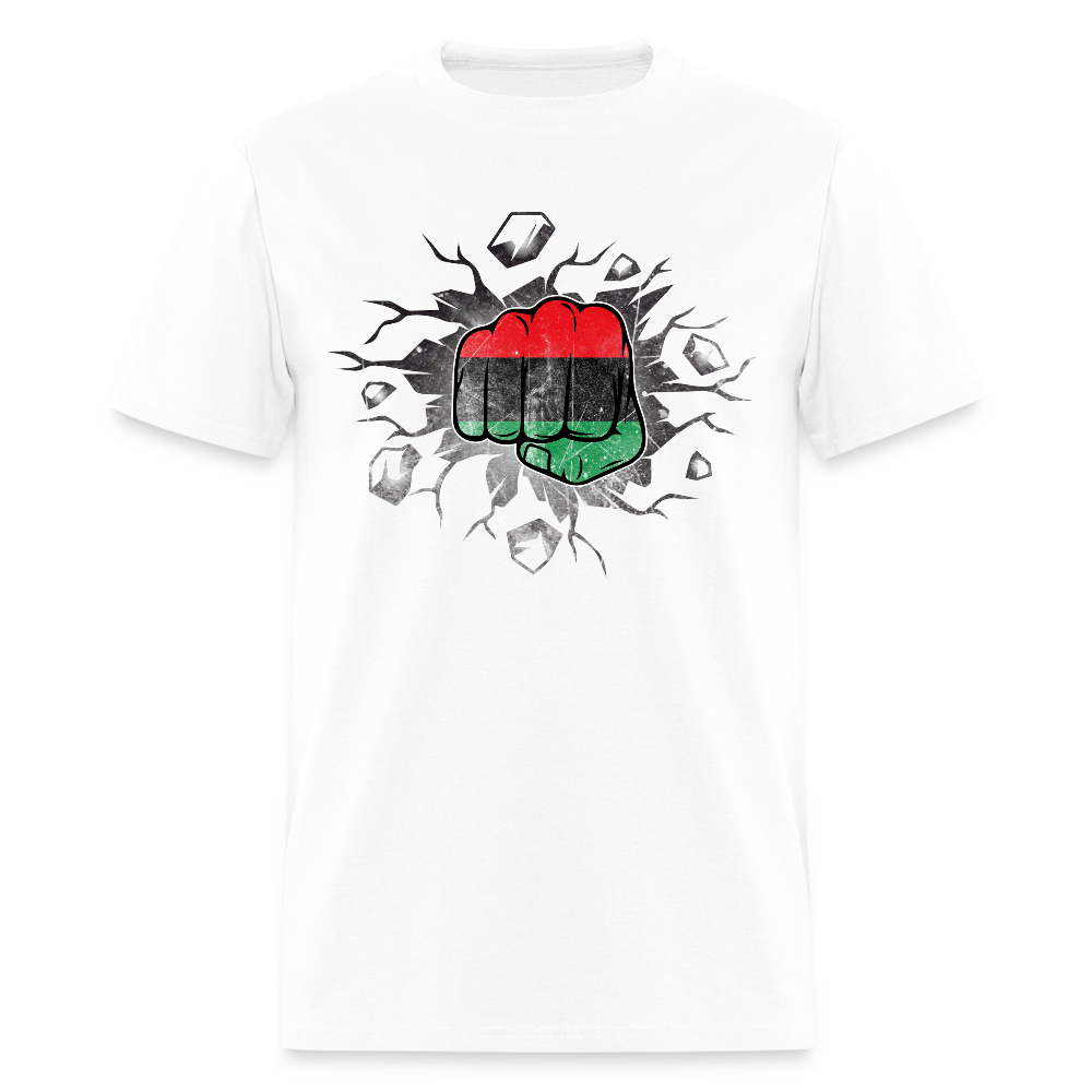 Black Power Fist Pan African Pride T-Shirt - white