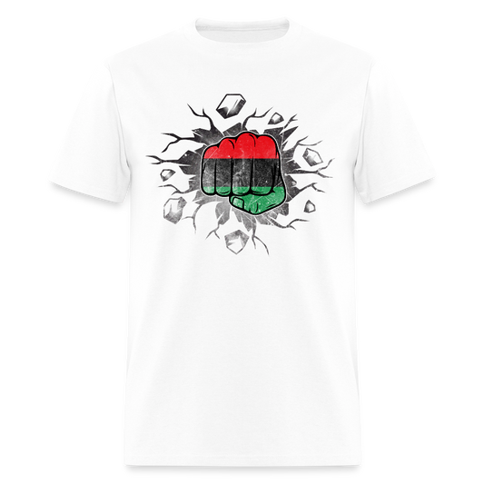 Black Power Fist Pan African Pride T-Shirt - white