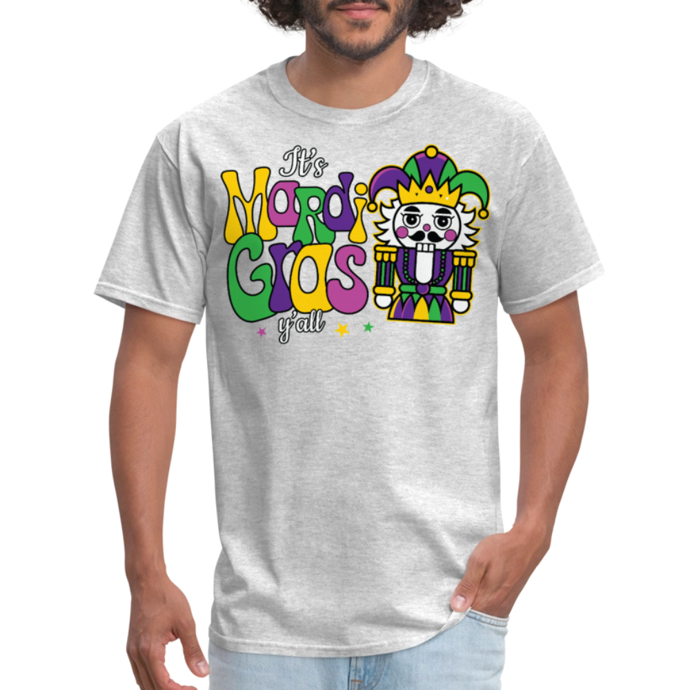 New Orleans festival Tee Mardi Gras jester T-shirt - heather gray