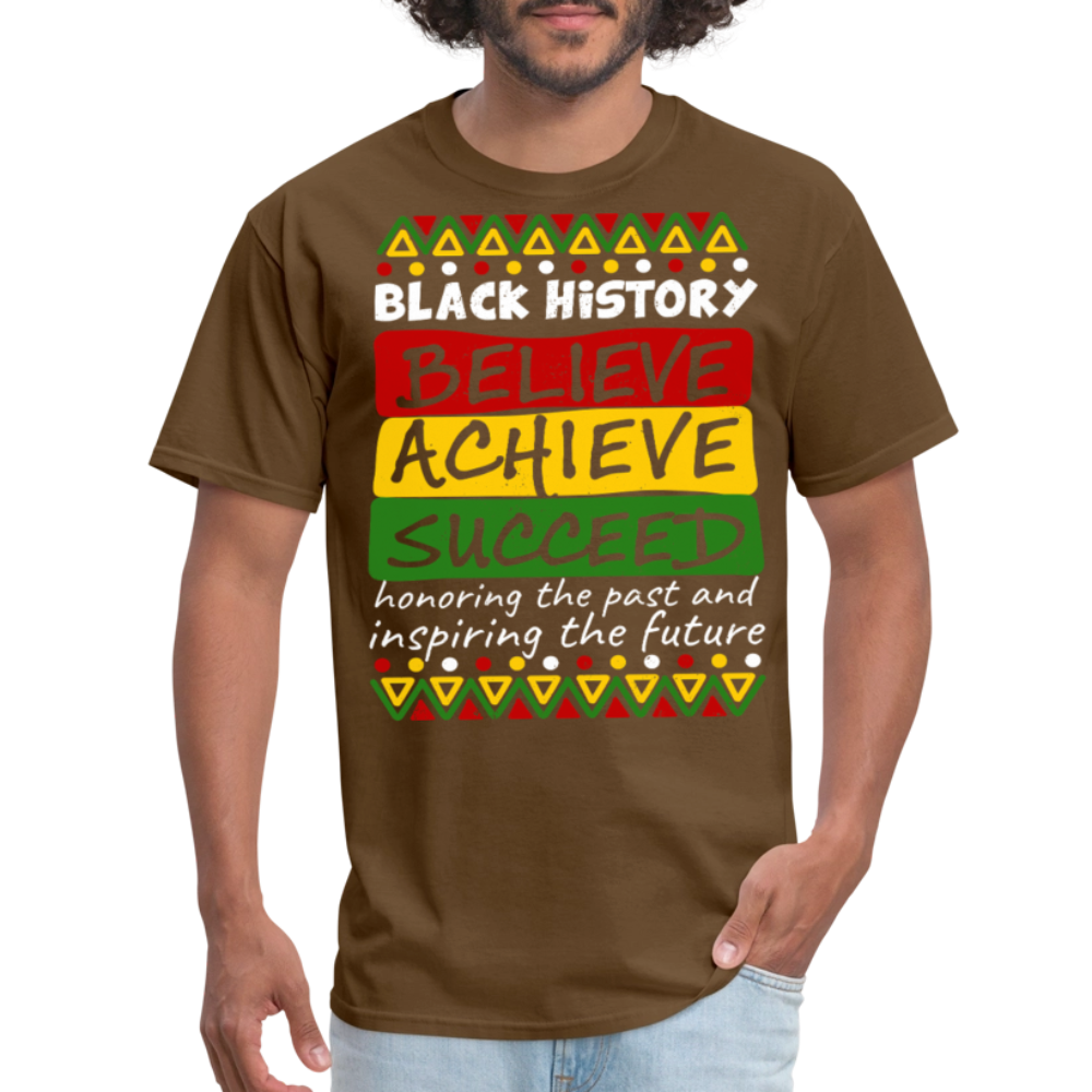 Black Culture Awareness Honoring The Past Inspiring The Future T-Shirt - brown