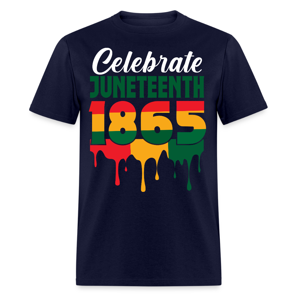 Juneteenth 1865 Celebration Black History Pride T-shirt - navy