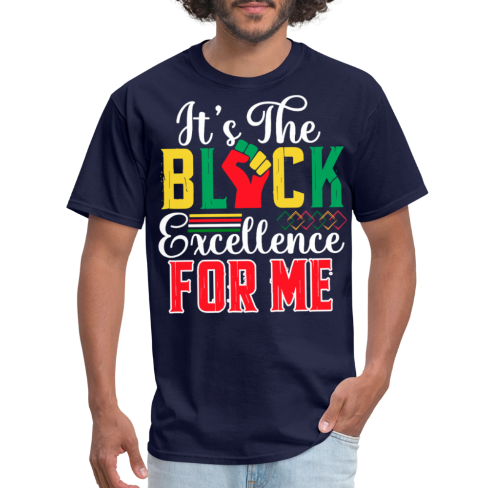 Black Excellence T-shirt For Men and Women African American Heritage T-shirt - navy