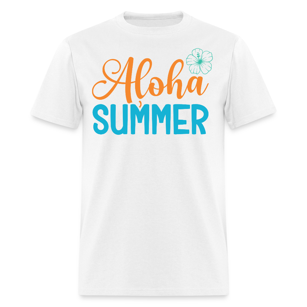 Aloha Summer Cute Tropical Vacation T-shirt - white