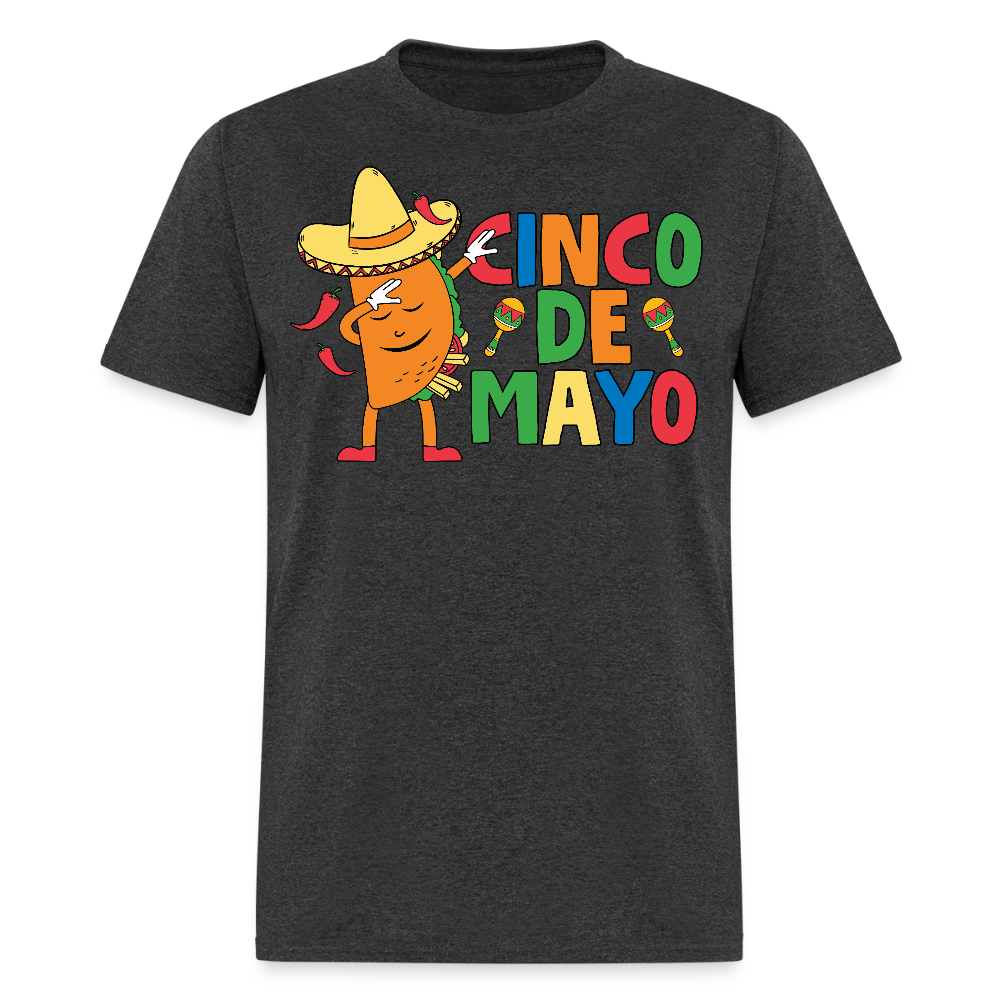 Funny Cinco de Mayo Taco Tee Mexican Fiesta Party T-Shirt - heather black