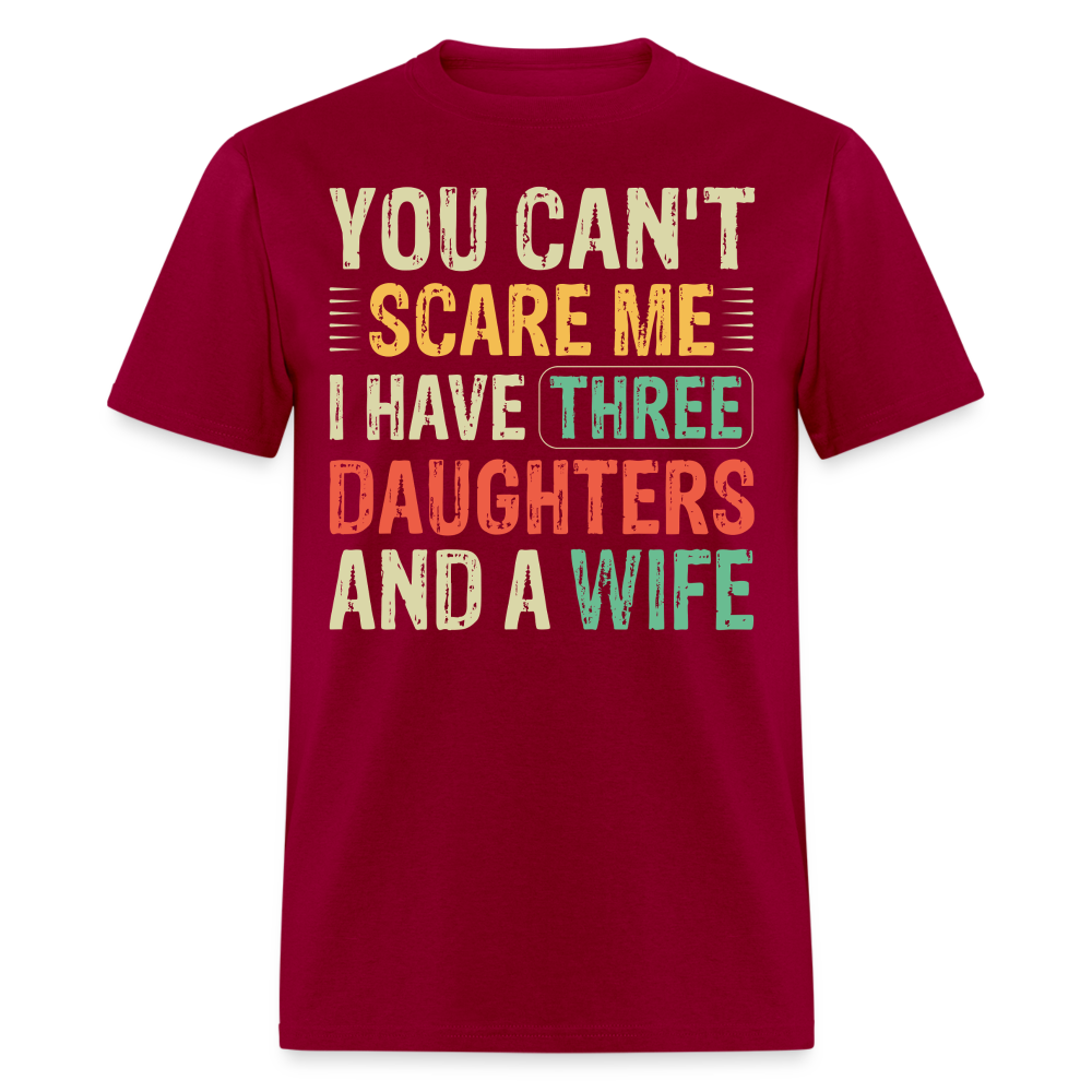 Best Gift For A Father Of Three Daughters And A Wife Unisex T-shirt - dark red