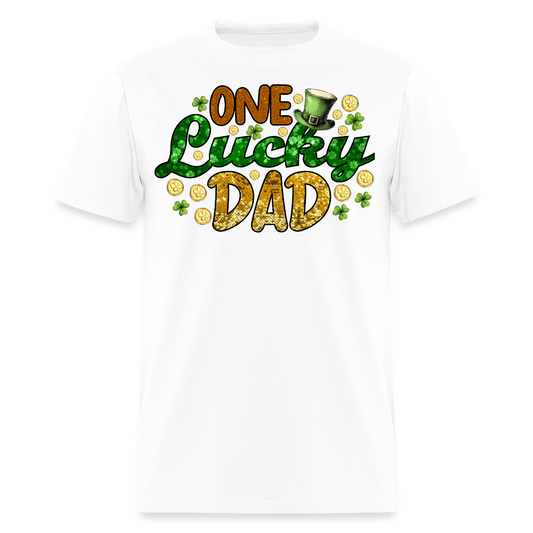 One Lucky Dad St Paddy’s Day T-shirt - white