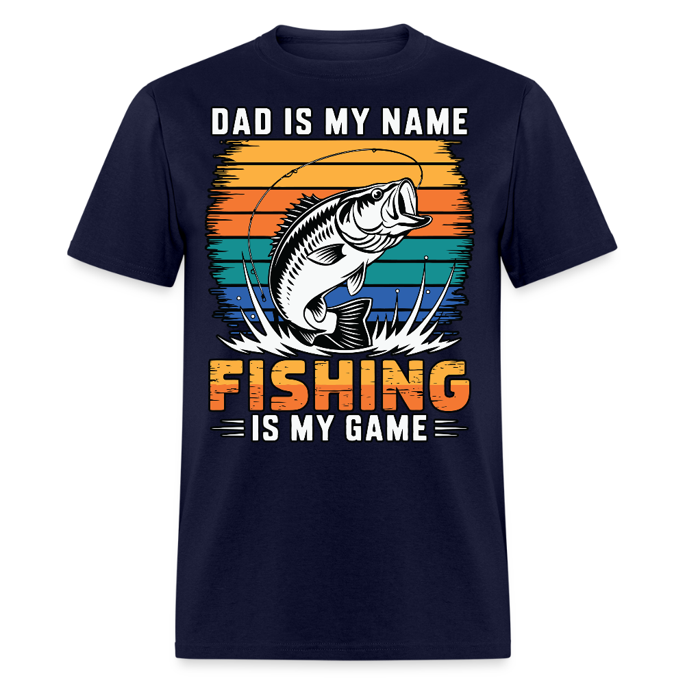 Unique Dad Gift For Anglers Father's Day Fishing T-shirt - navy