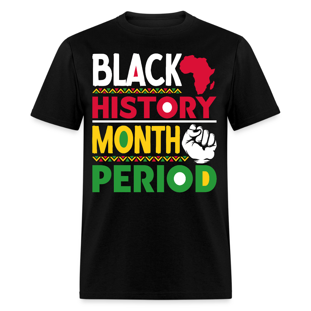 Black pride Fist Graphic Tee Black History Month Celebration T-shirt - black