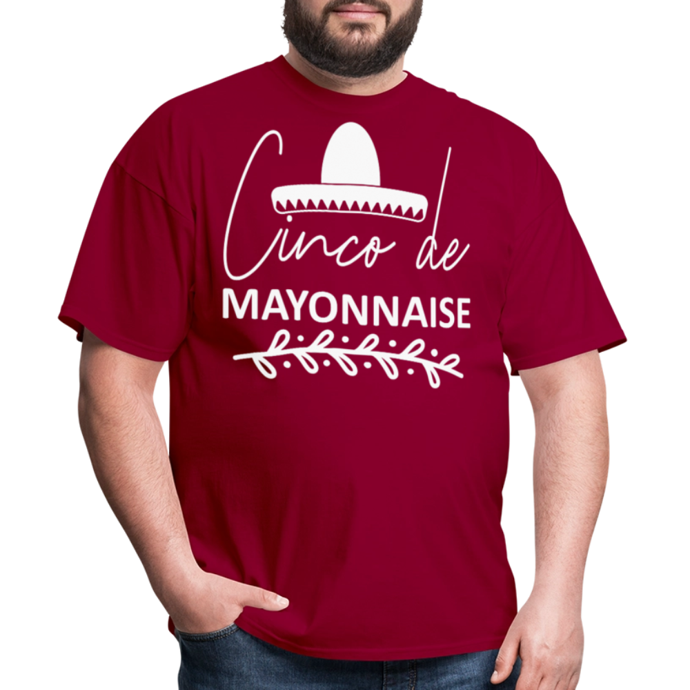 Funny Cinco De Mayo Shirt For Men Women Cinco de Mayonnaise T-shirt - dark red