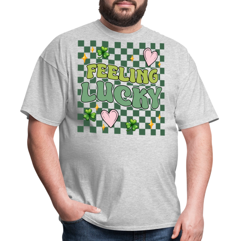 Feeling Lucky Aesthetic St Patrick’s Day T-shirt - heather gray