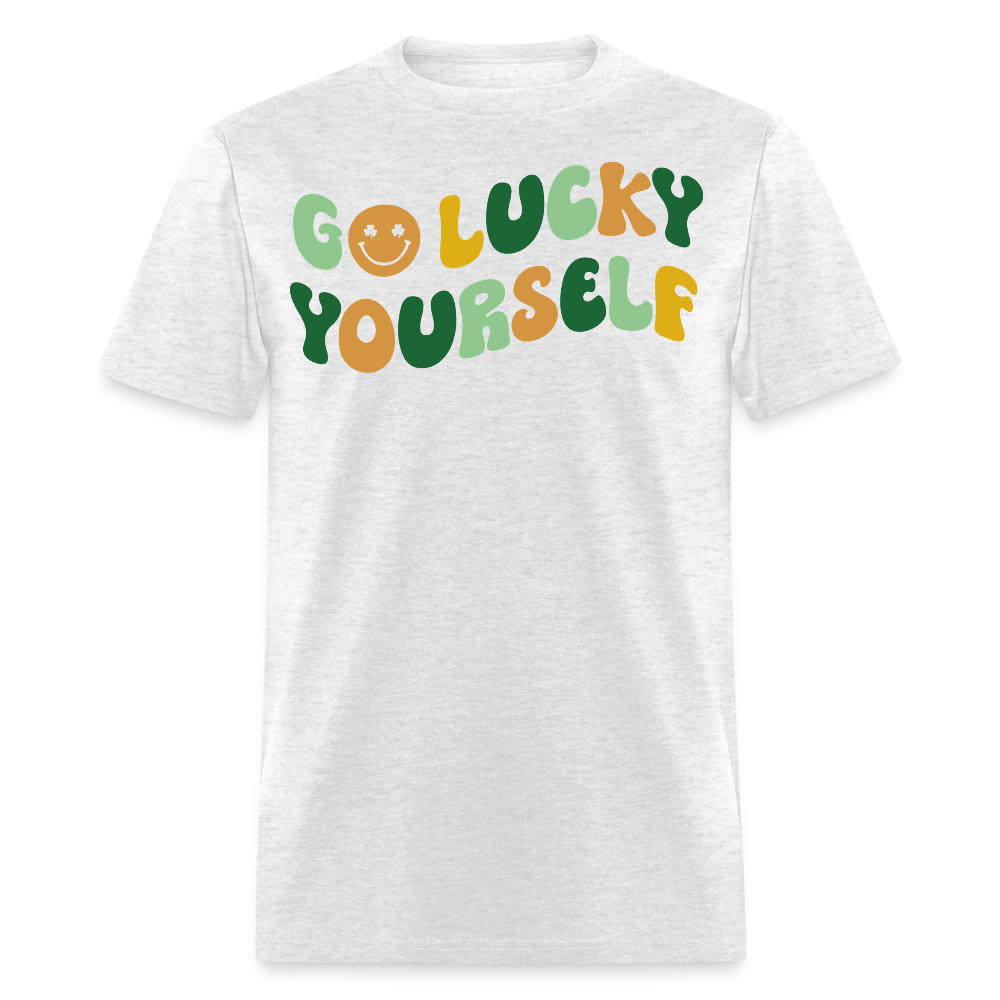 Go Lucky Yourself St Paddy's Day T-shirt - light heather gray