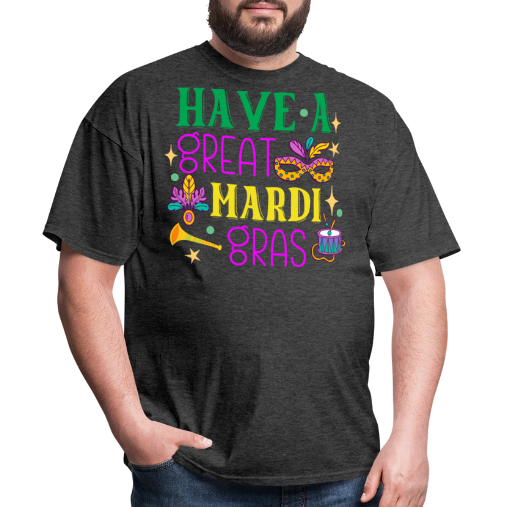 Louisiana Carnival Celebration Tee Have a great Mardi Gras T-shirt - heather black