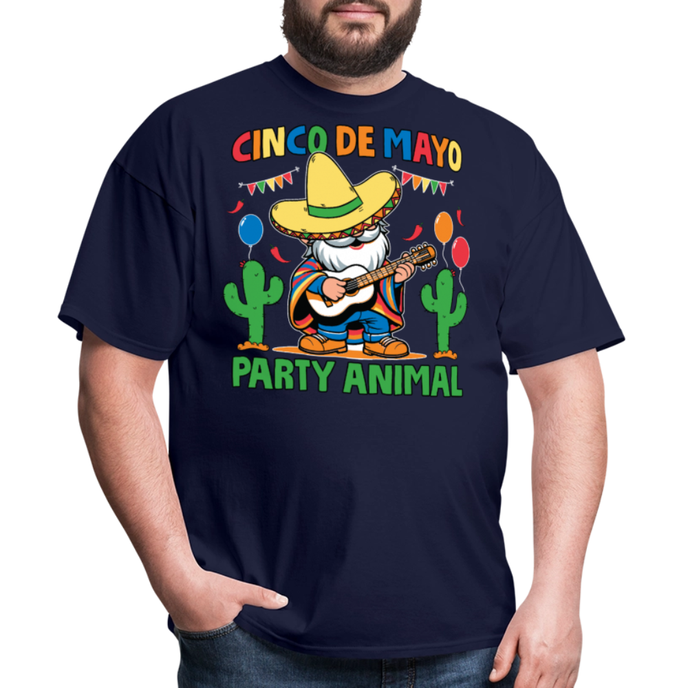 Cinco De Mayo Party Animal Funny Mexican Fiesta Gnome T-shirt - navy