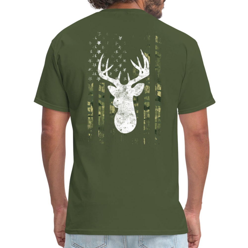 Camo American Flag USA Camouflage Unisex Classic T-Shirt - military green