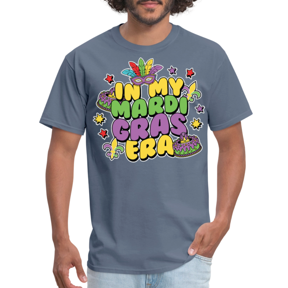 In My Mardi Gras Era Tee For Festival Goers Colorful Mardi Gras Party T-shirt - denim