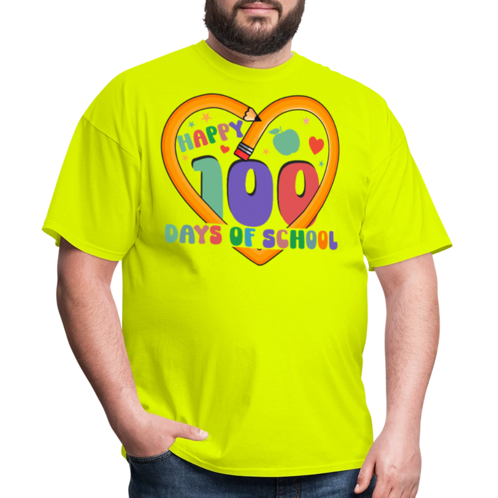 Best 100 Days Of School Gifts For Teachers Unisex T-Shirt - safety green