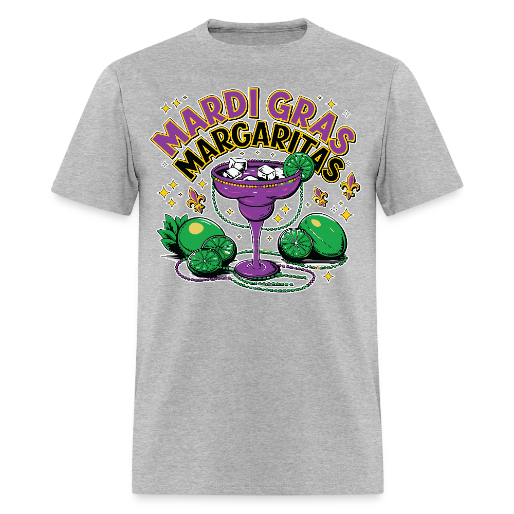 Mardi Gras Margarita Party Tee Funny Mardi Gras Drinking T-shirt - heather gray