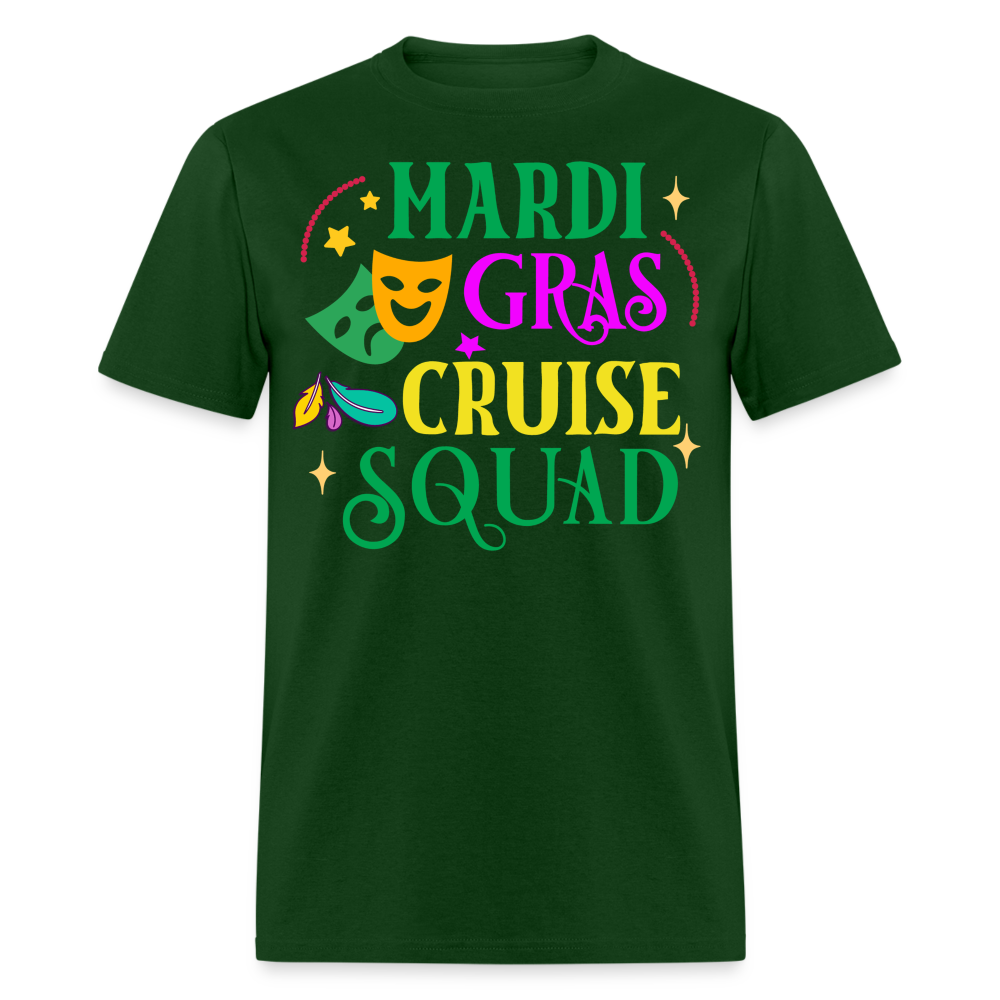 Funny Mardi Gras Cruise Squad Unisex T-shirt - forest green