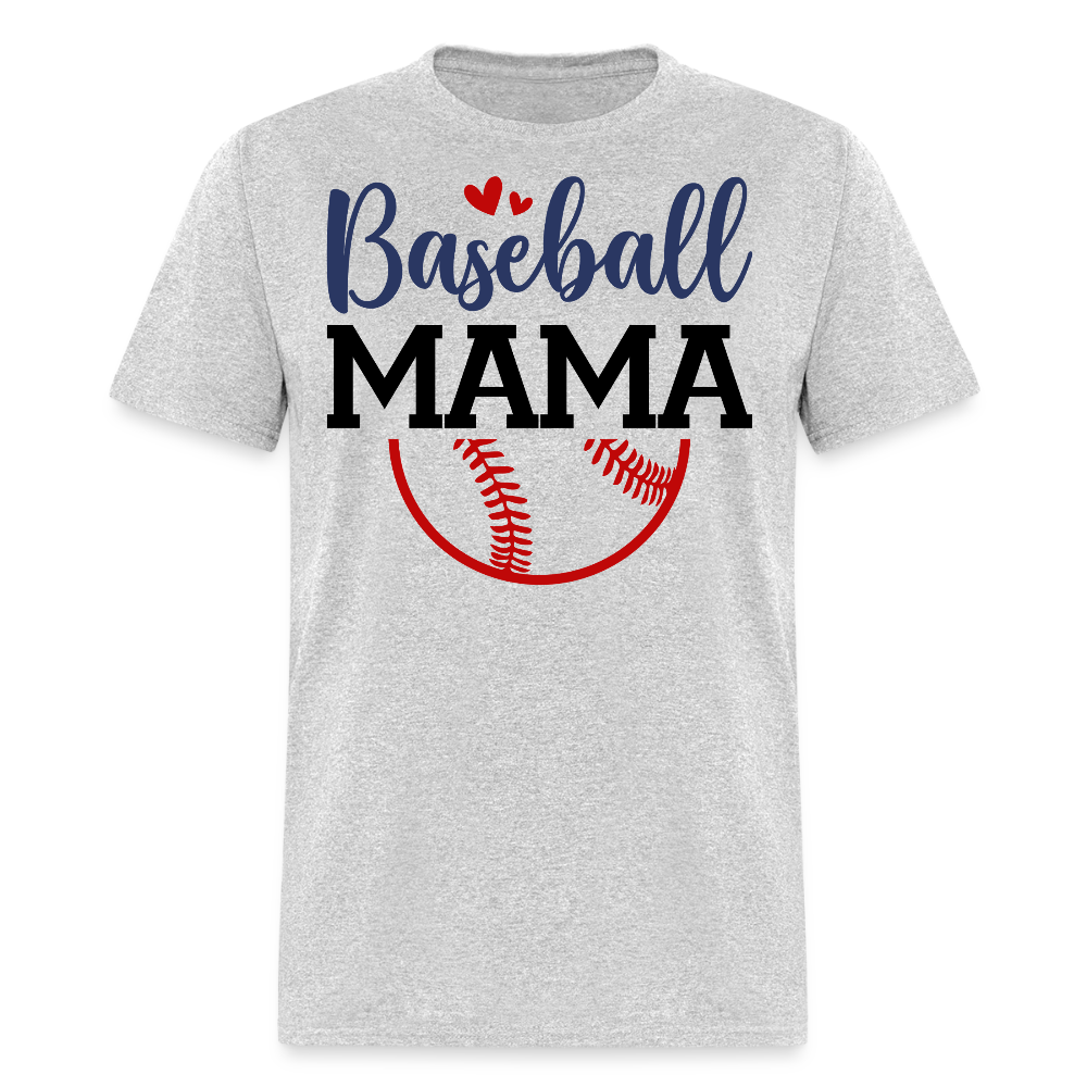 Funny And Stylish Baseball Mom T-shirt - heather gray