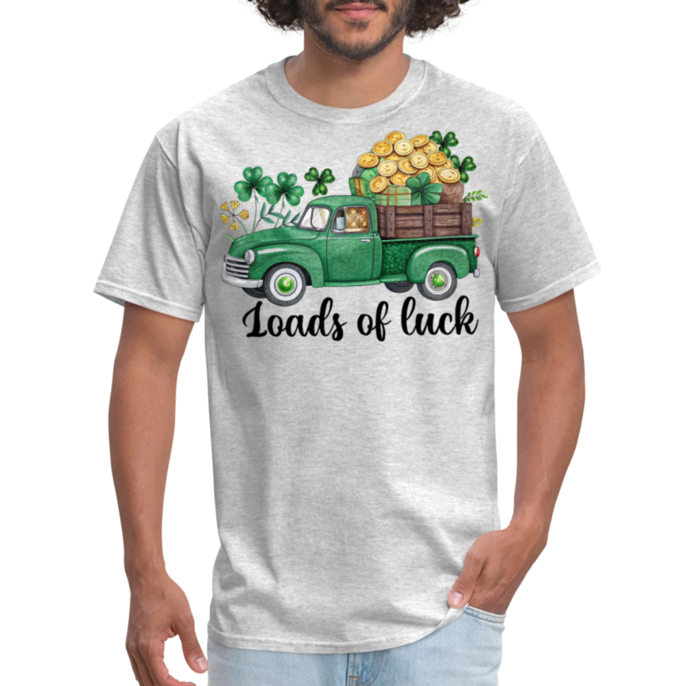 St Patrick’s Day Lucky Truck Design T-shirt - heather gray