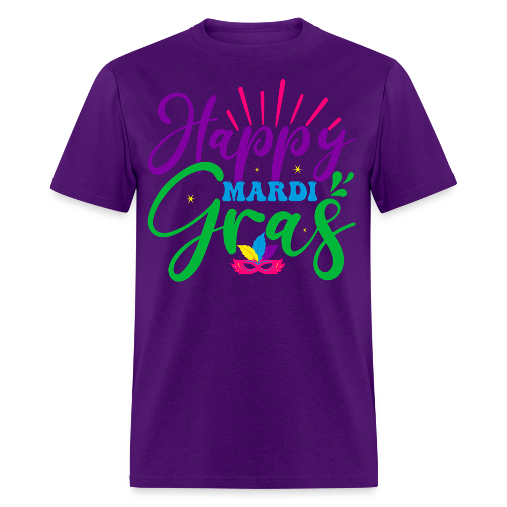 Happy Mardi Gras Party Unisex Classic T-shirt - purple