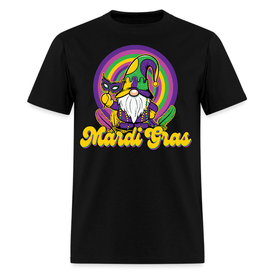 Fat Tuesday Parade Tee Mardi Gras Gnome T-shirt - black
