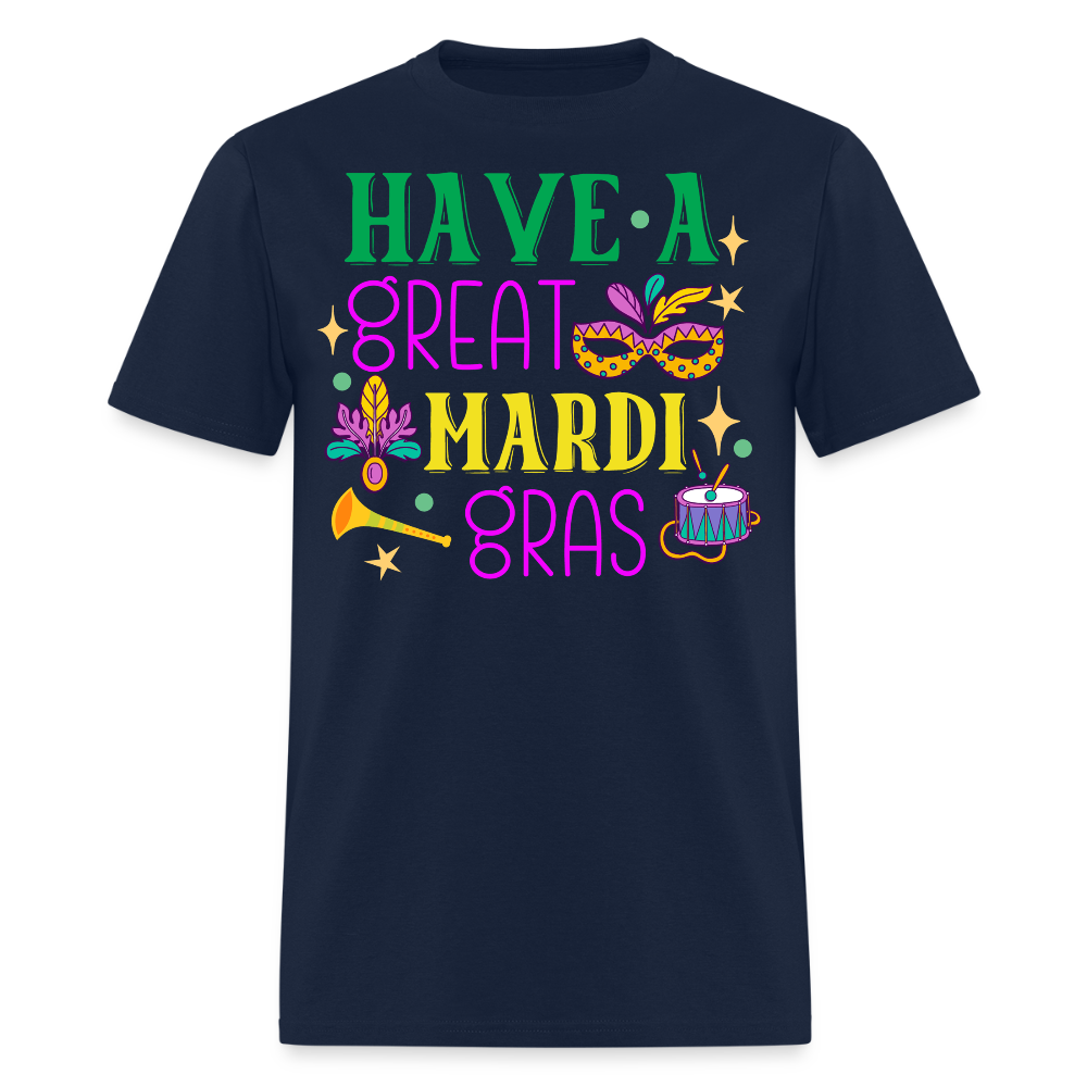 Louisiana Carnival Celebration Tee Have a great Mardi Gras T-shirt - navy