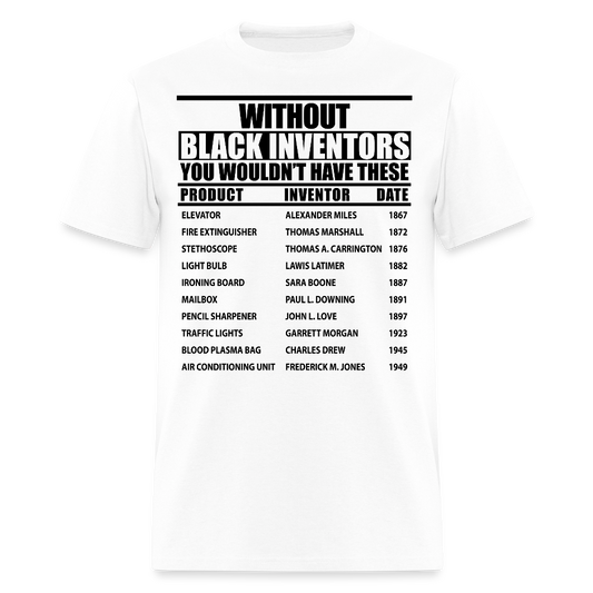 African American Inventors Culturally Empowering T-Shirt - white