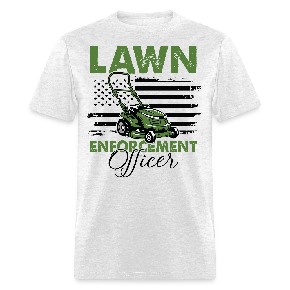 Lawn Enforcement Officer Dad T-shirt - light heather gray