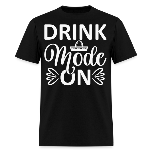Fiesta Mode On Funny Drinking Party T-Shirt - black