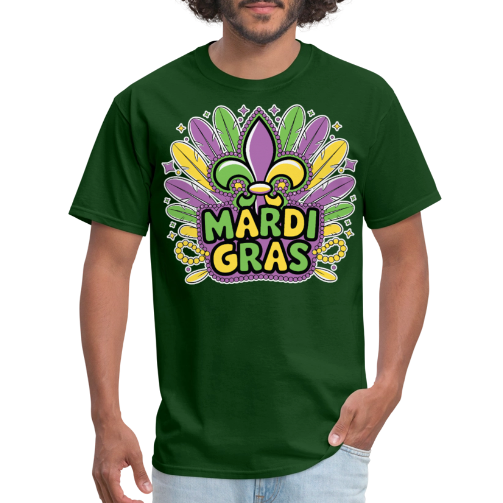 Festive Mardi Gras Clothing For Parties Best Mardi Gras T-shirt - forest green