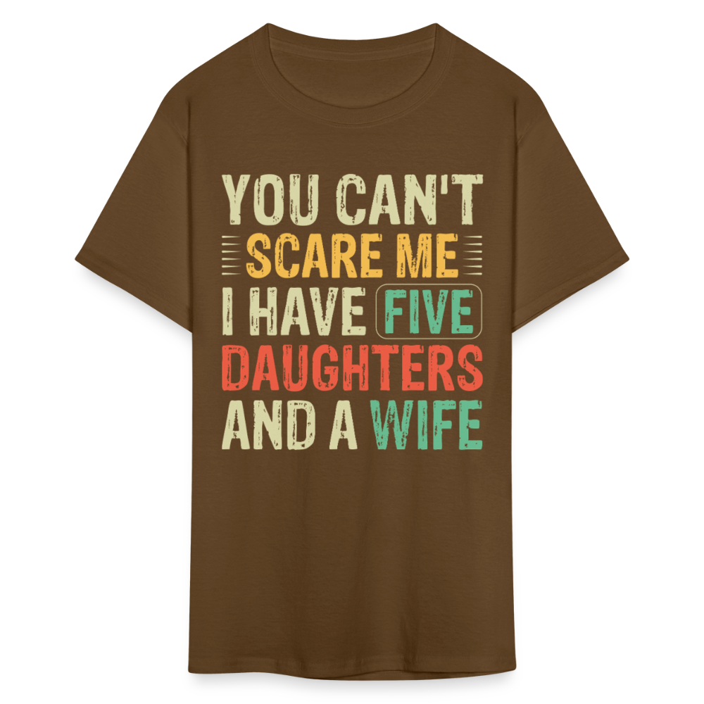 Best Father’s Day Gift For Dads With Multiple Daughters And A Wife T-shirt - brown