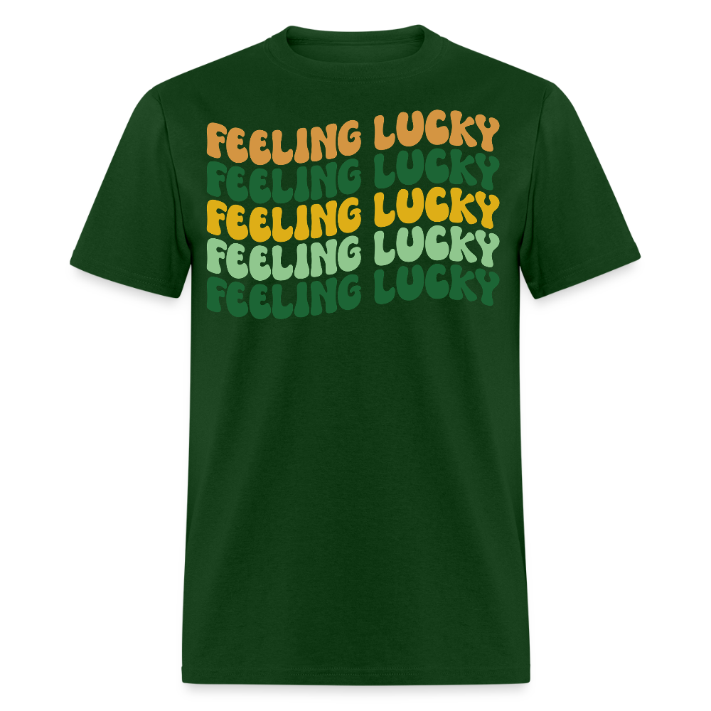 Retro Feeling lucky St Patrick’s Day T-shirt - forest green