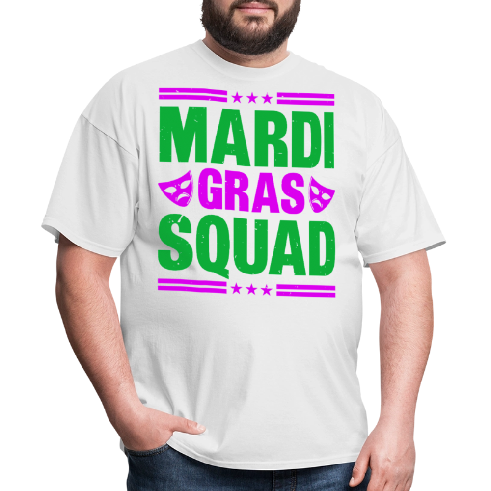 Mardi Gras Squad Shirt for Groups New Orleans Festival T-Shirt - white