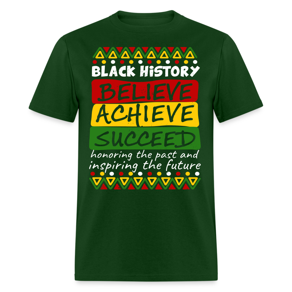 Black Culture Awareness Honoring The Past Inspiring The Future T-Shirt - forest green