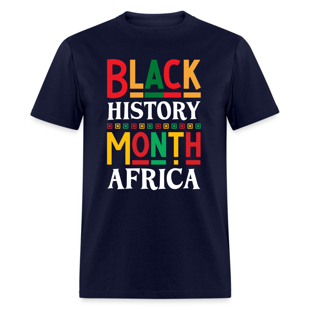 African Pride Black History Month T-shirt For Men and Women - navy