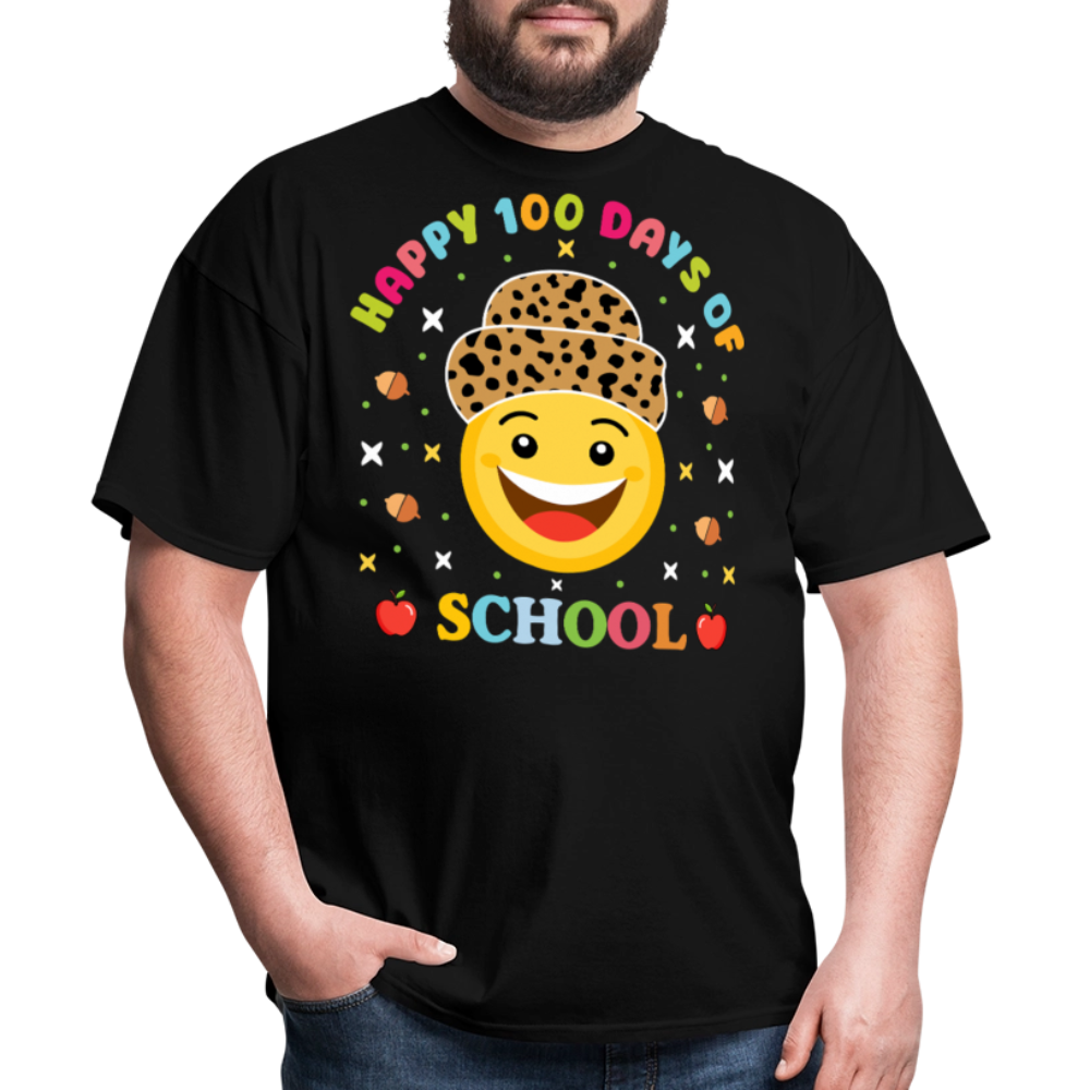 Leopard Print 100 Days Of School Shirt For Teachers Unisex T-Shirt - black