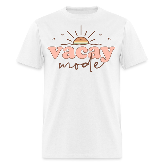 Retro Vacay Mode Beach Vacation T-shirt - white