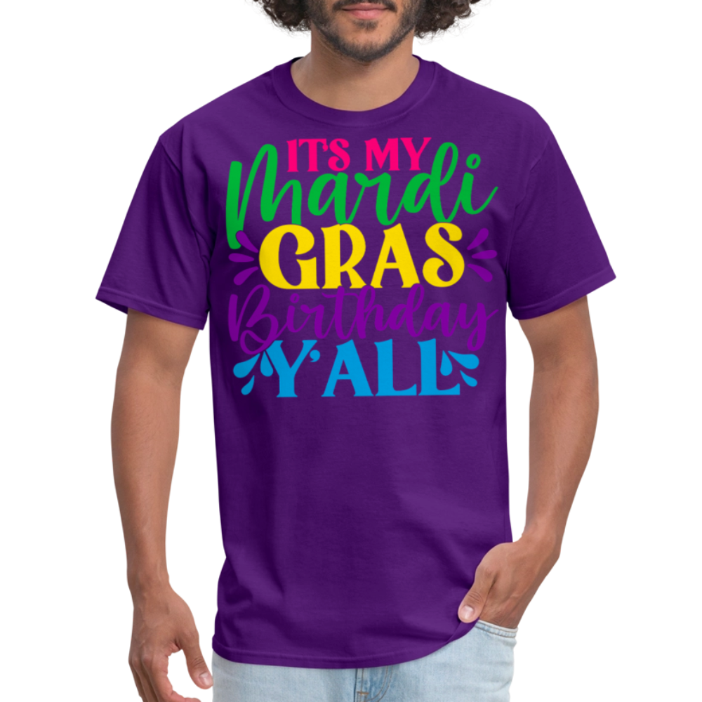 New Orleans Birthday Celebration Mardi Gras Birthday T-shirt - purple