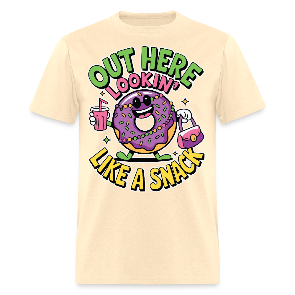 Out Here Looking Like A Snack Shirt Cool Cartoon Donut T-shirt - natural