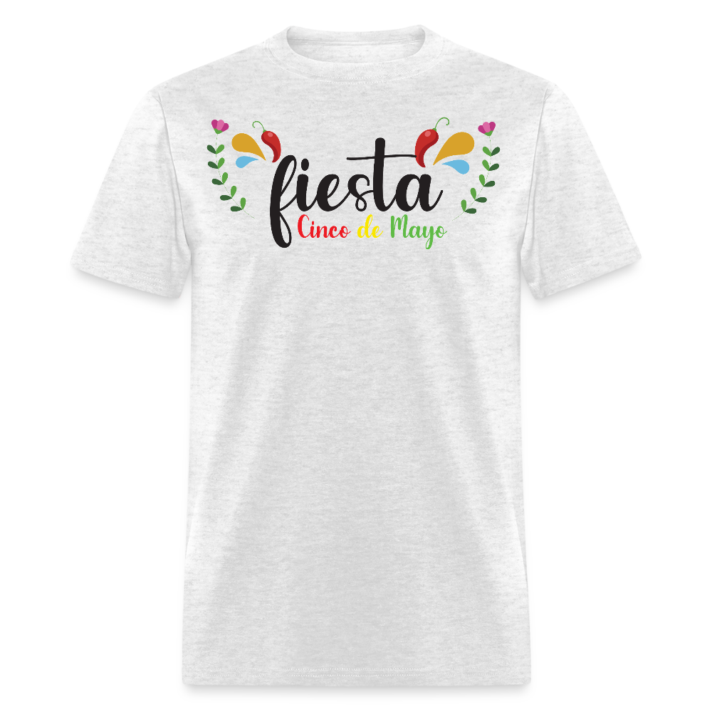 Cute and Festive Cinco De Mayo Fiesta T-shirt - light heather gray