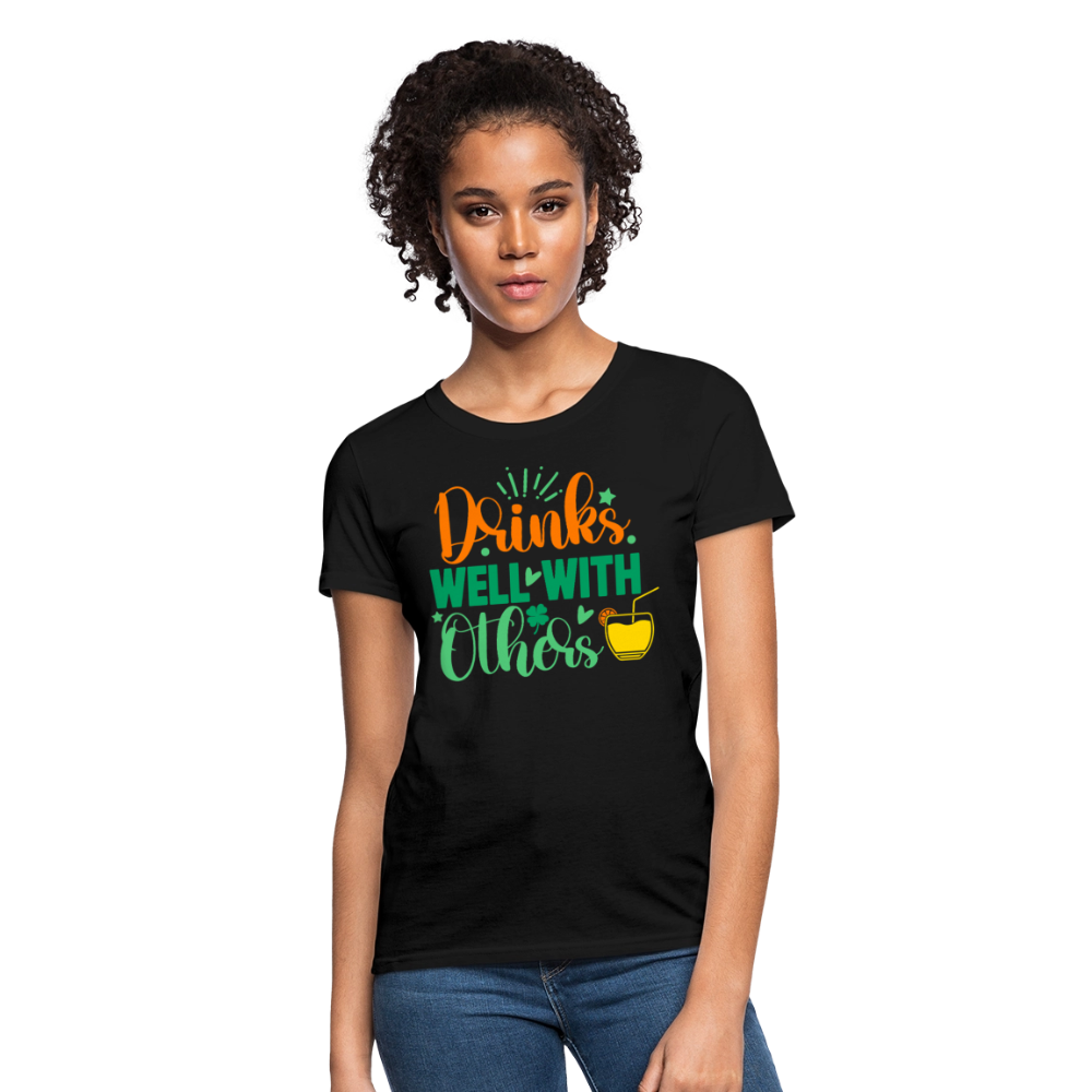 Funny Women's Drinking Quote T-Shirt - black