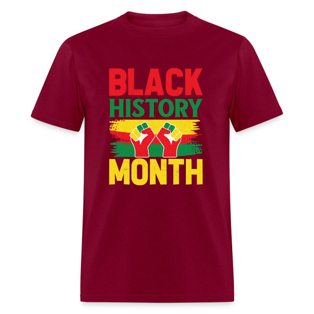 African American Pride Apparel for Black History Month T-Shirt - burgundy