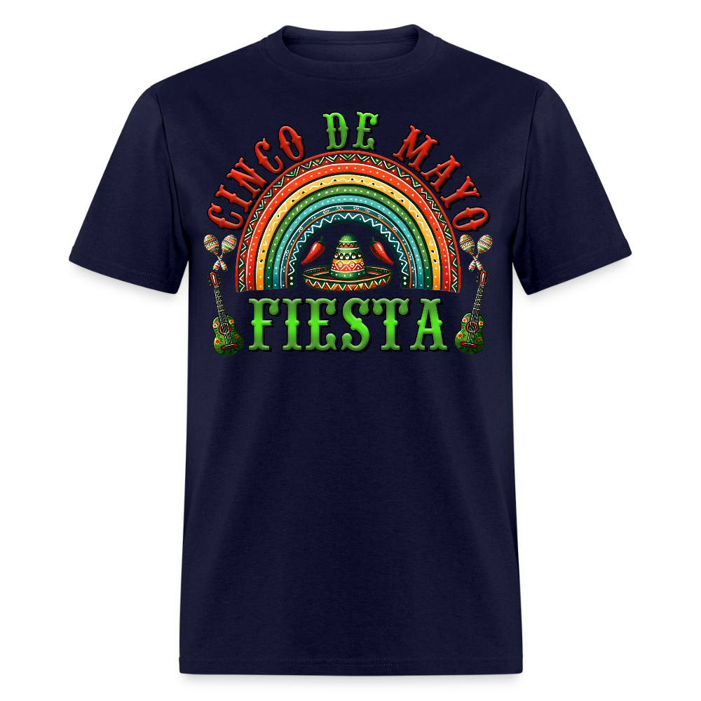 Mexican Culture-inspired Festival Tees Cinco de Mayo Fiesta T-shirt - navy