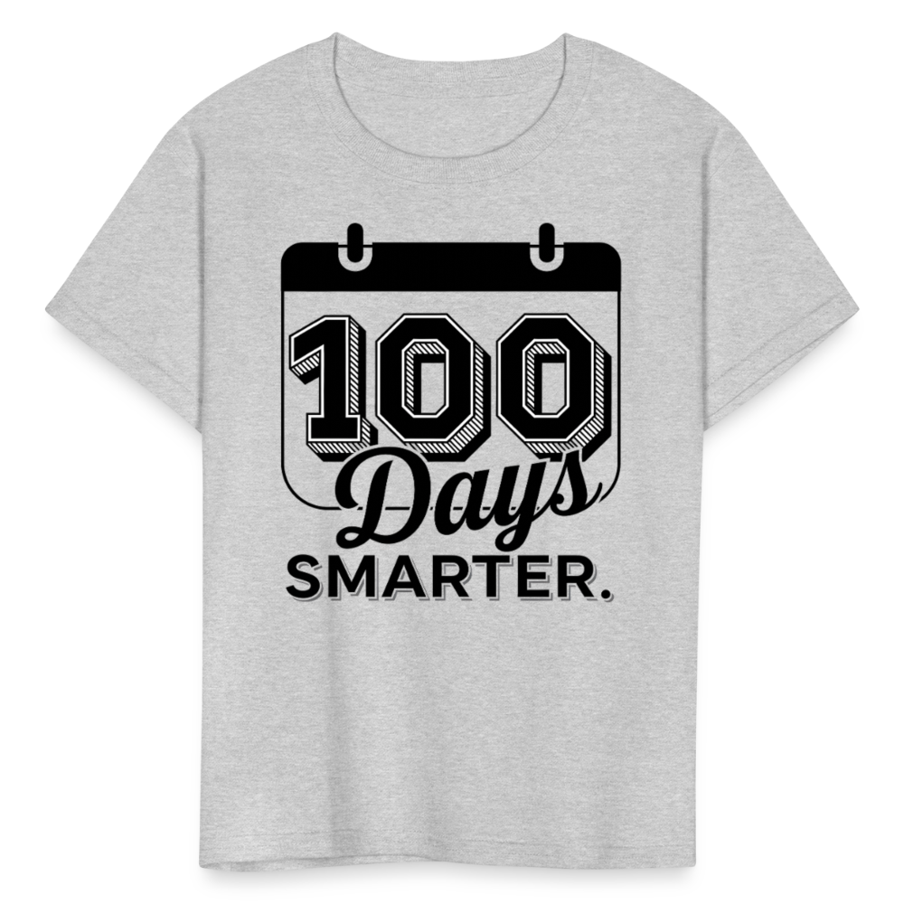 100 Days Smarter Shirt For Students 100th Days Celebration T-shirt - heather gray