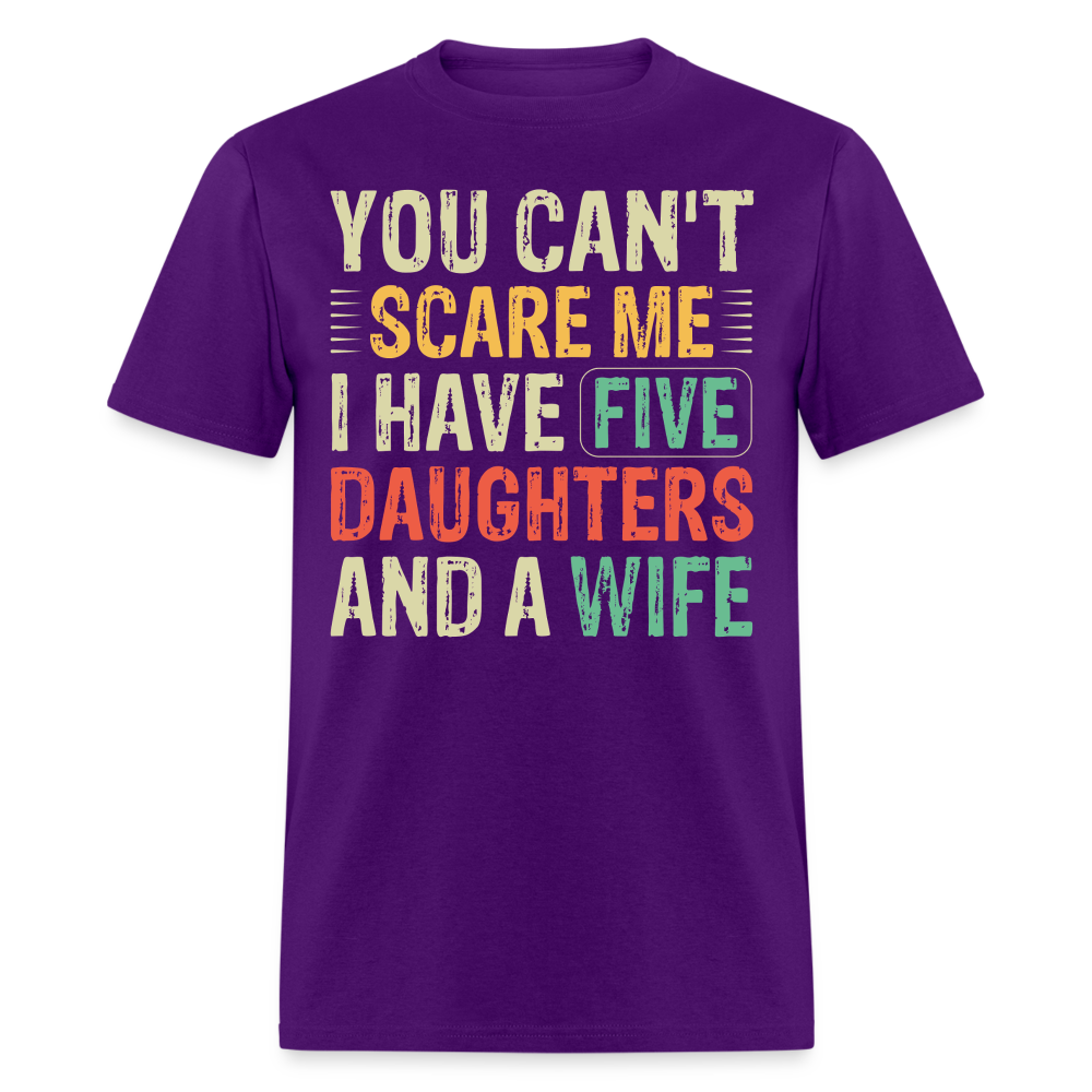 Best Father’s Day Gift For Dads With Multiple Daughters And A Wife T-shirt - purple