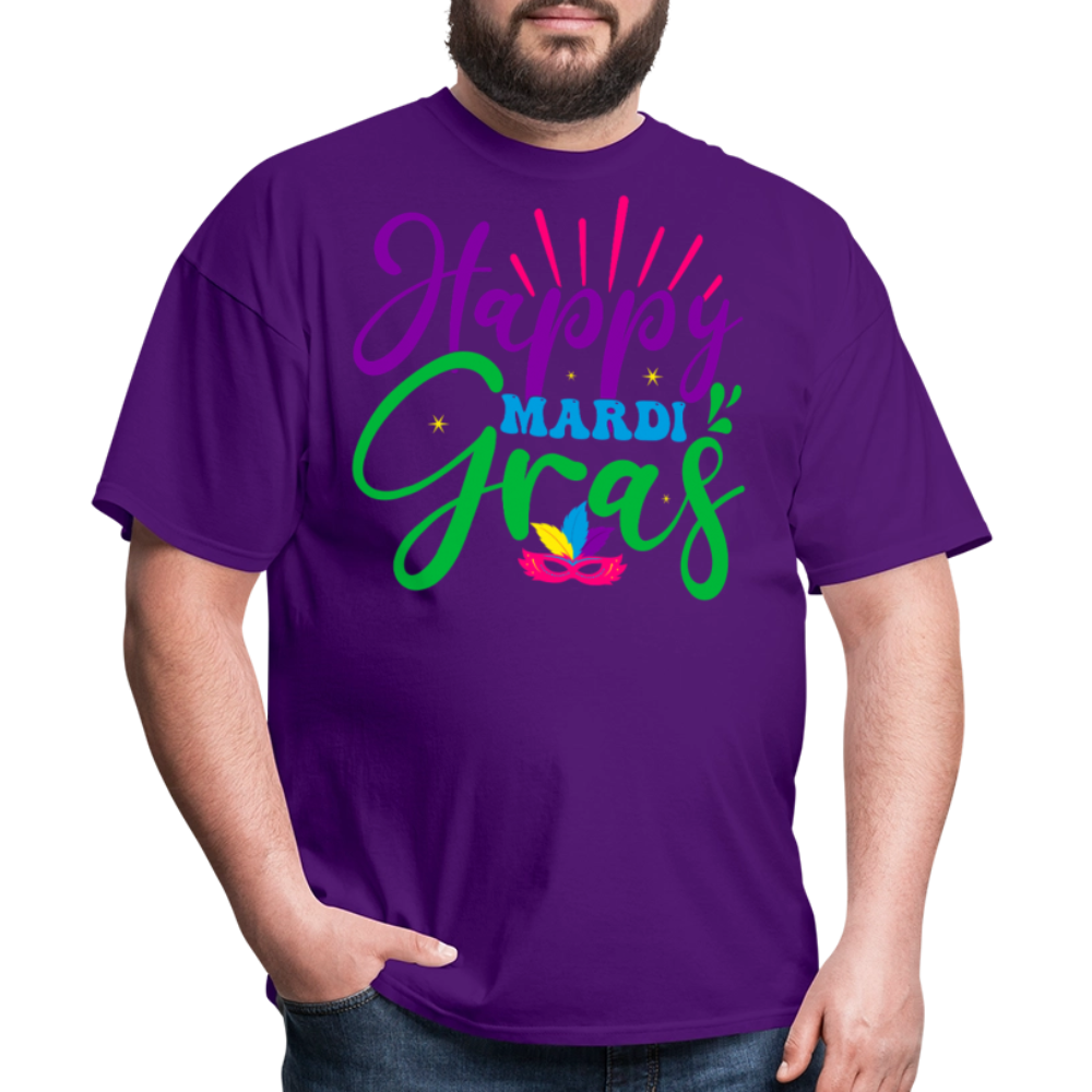 Happy Mardi Gras Party Unisex Classic T-shirt - purple