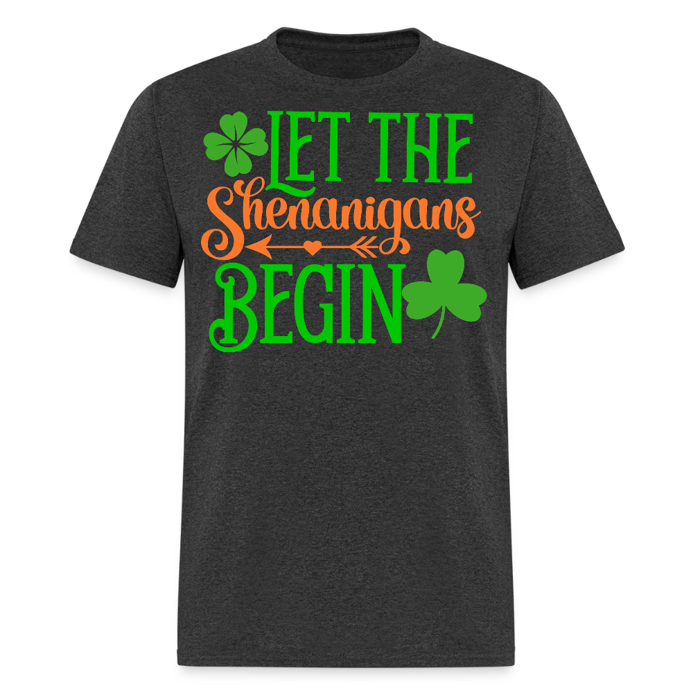 Let The Shenanigans Begin St Patrick’s Day T-shirt - heather black